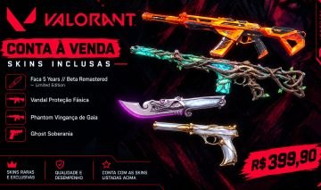 VALORANT | Faca Beta Remaster + Vandal Proteção Fásica + Phantom Gaia + Ghost So
