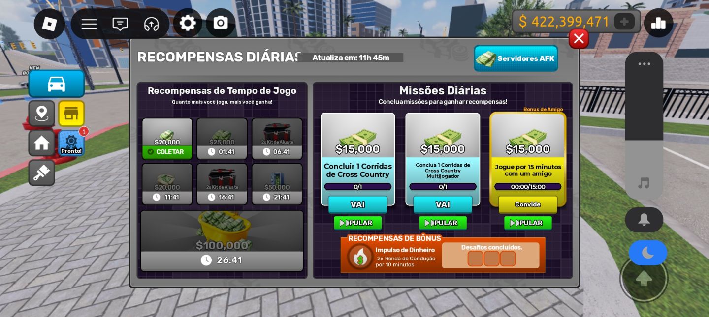 Conta de driving empire promoção
