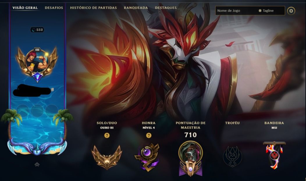 Conta LOL - 354 skins - +140 campeões habilitados- Full acesso - 107k EA - 74 Rp