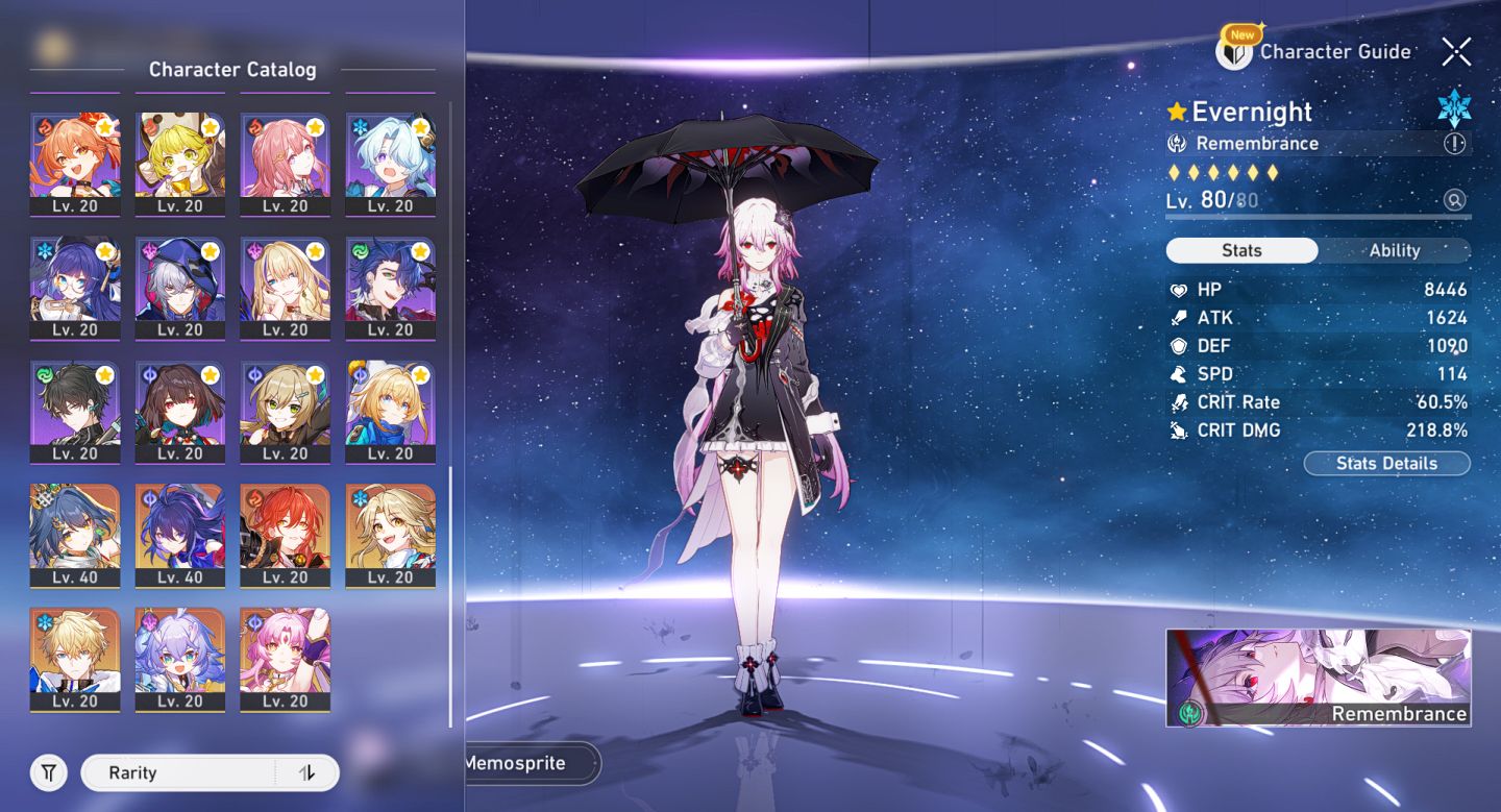 [54 5 estrelas] Conta Endgame (Phainon/Evernight/Silver Wolf PREMIUM)