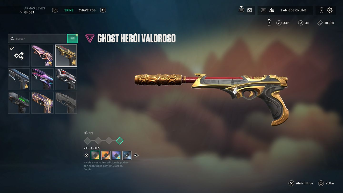 Conta de Valorant nível 161 com 33 skins de loja