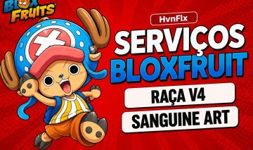 Servicos de bloxfruits draco sanguine-art raca v4 blox fruits nao e conta