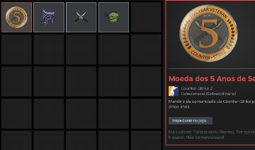 Conta da steam antiga, com jogos comprados, skins de uns jogos e etc