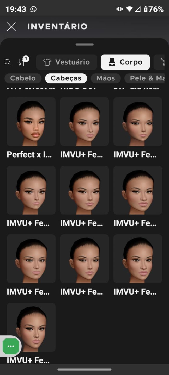 [PROMOÇÃO]CONTA IMVU FEMININA | 498 SEGUIDORES | MUITOS ITENS | VÁRIOS OUTFITS