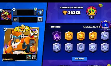 Brawl Stars: 73 brawlers+Melhores skins míticas, Spike cocô, Bo robô, Pam rainha