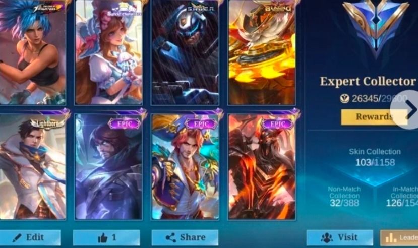 Conta mobile legends com KOF Karina