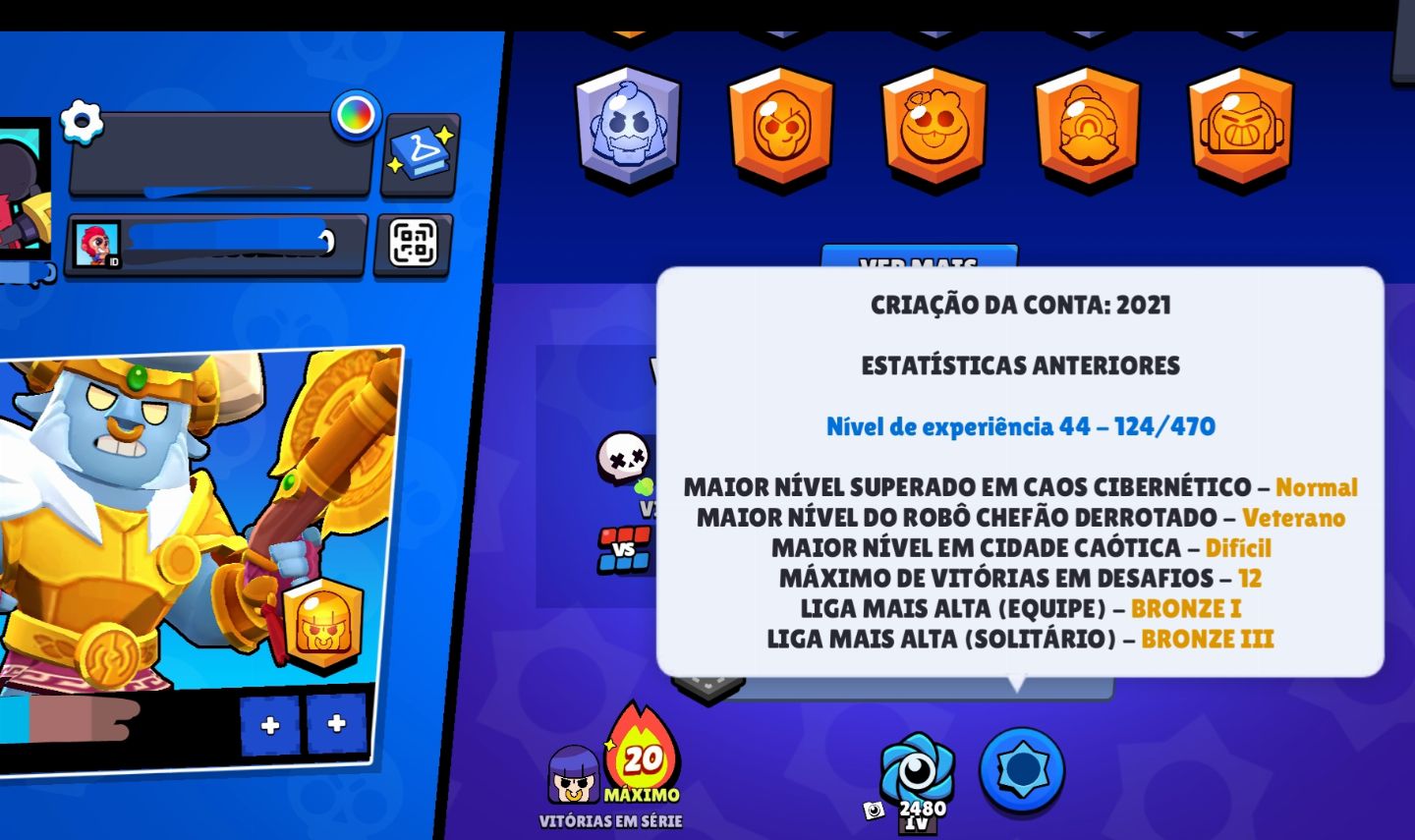 CONTA BRAWL STARS | 8K TROFÉUS