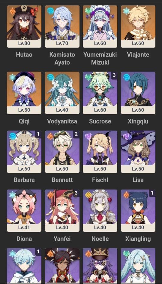 Hu tao, vodyanitsa e ayato server América ar46 baixa exploração + giros
