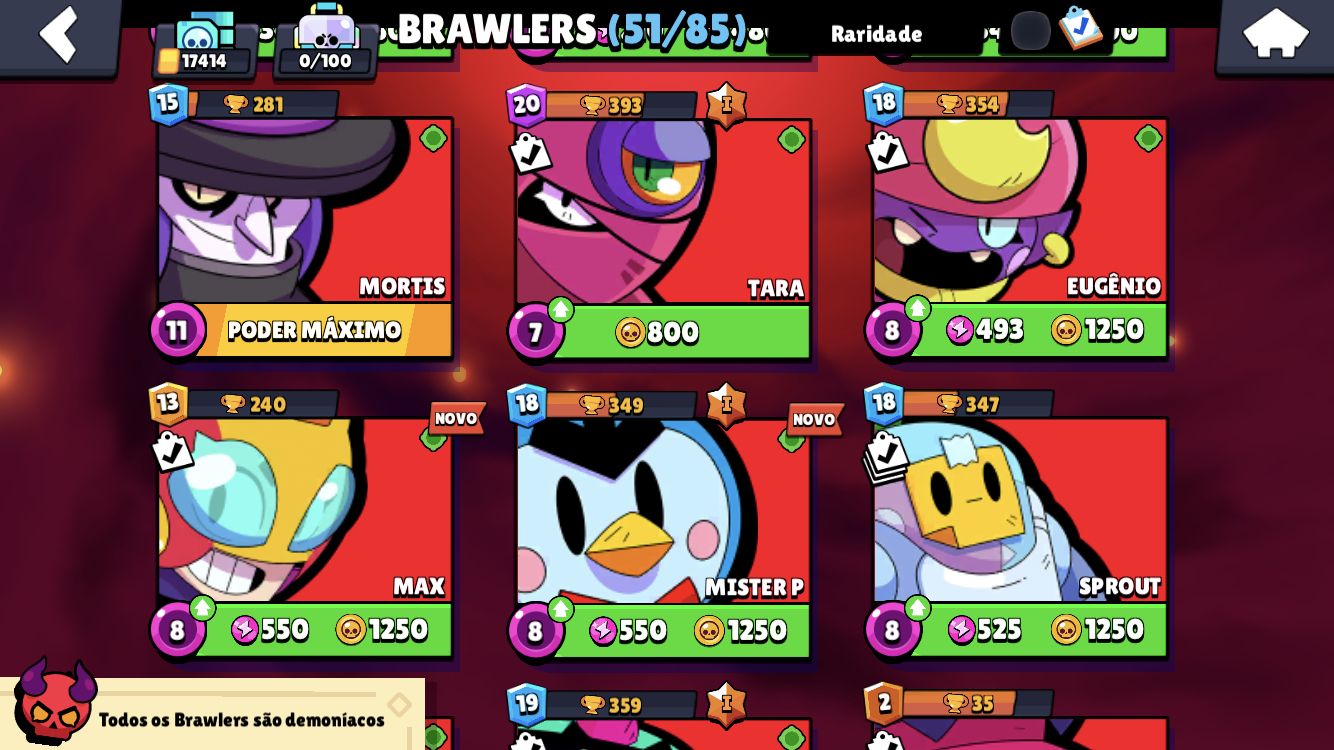 BRAWL STAR (+50 BRAWLS + 38 SKINS) /CONTA CLASH OF CLANS ( SEMI-FULL CV - 11)