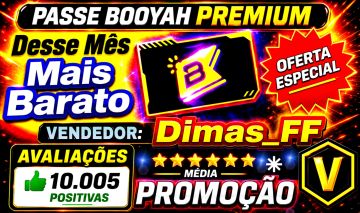 [Mais Barato] Passe Booyah Premium 250 Passe De Elite [GARENA FREE FIRE]