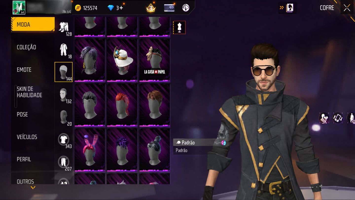 Conta de FF com angelical e skin rara (conta pessoal entt sem problemas de scam)