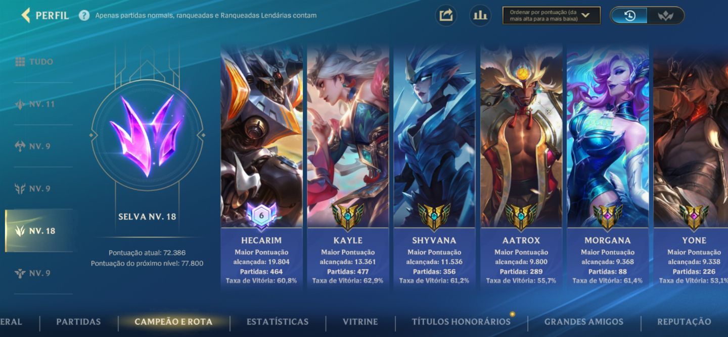 Conta | 70k de coleção, ex lenda monarca, (+R$12K gasto)