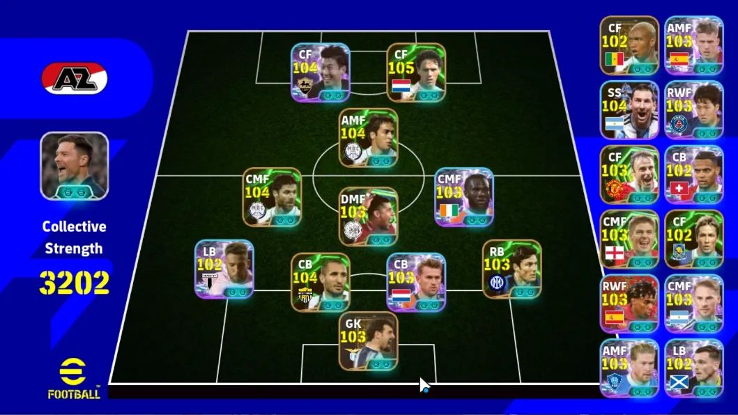 CONTA EFOOTBALL 3202 FC | VAN BASTEN 105 | CHIELLINI | 22.3M GP | XABI ALONSO