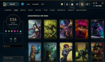 Conta LoL Nv 408 | 336 Skins | 169 Cromas | Ícone Barão 2013 | 84k EA