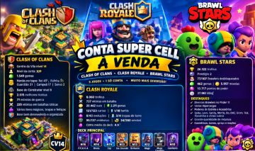 Contra brawl stars + brinde clash royale + brinde clash of clans