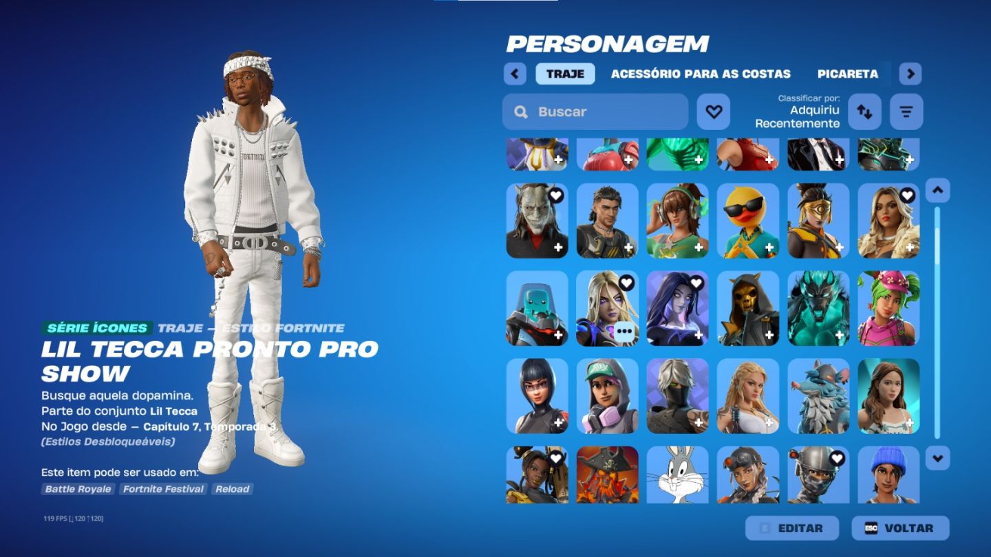 CONTA FORTNITE RARA COM 226 SKINS! SEASONS 2, 3, 4 E MUITO MAIS !!