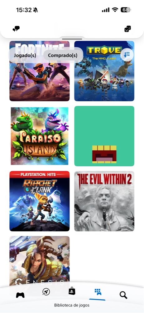 Conta de PlayStation 4 com vários jogos Comprados