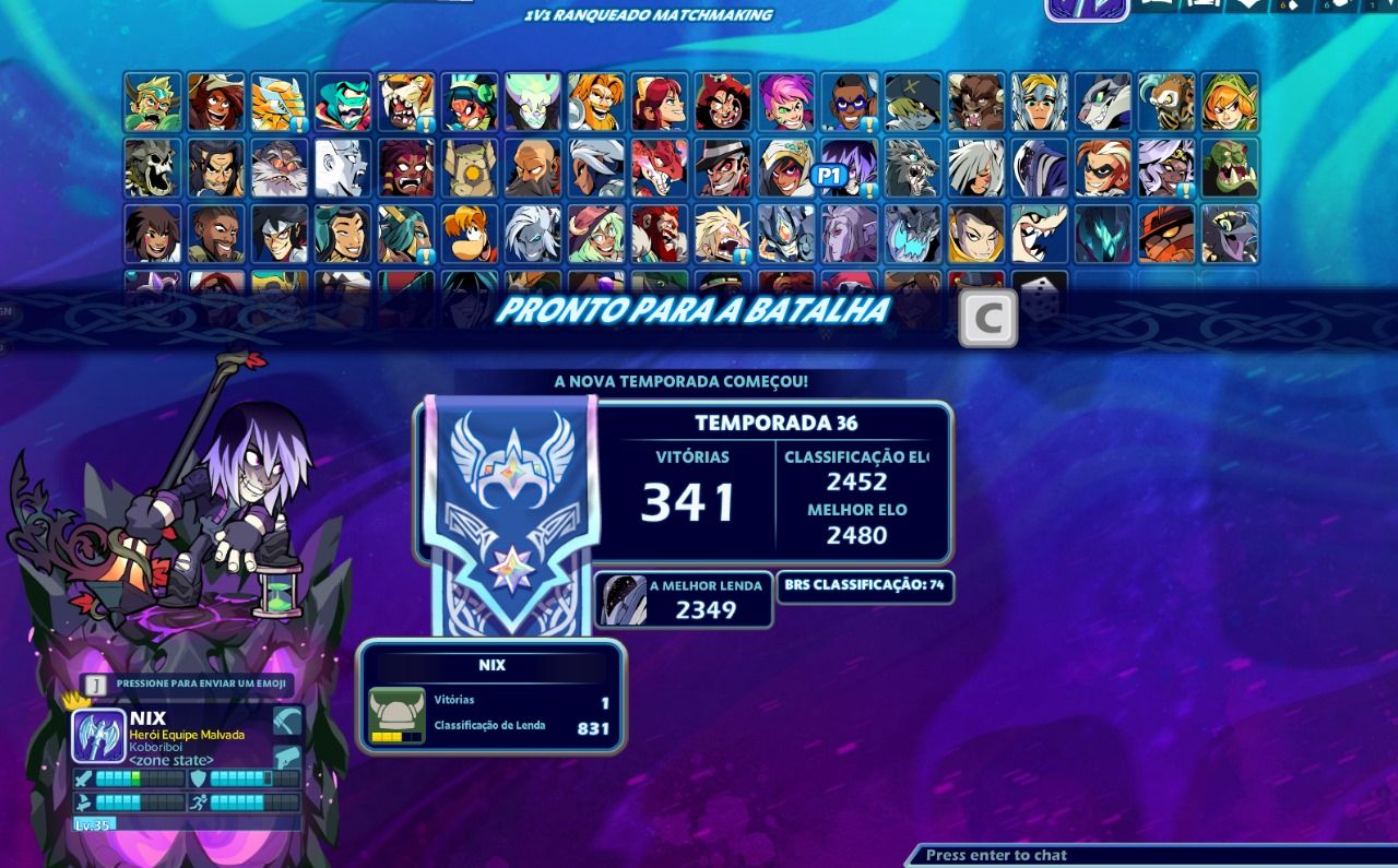 Conta de brawlhalla rara! Foice de outono + lv 100 artemis