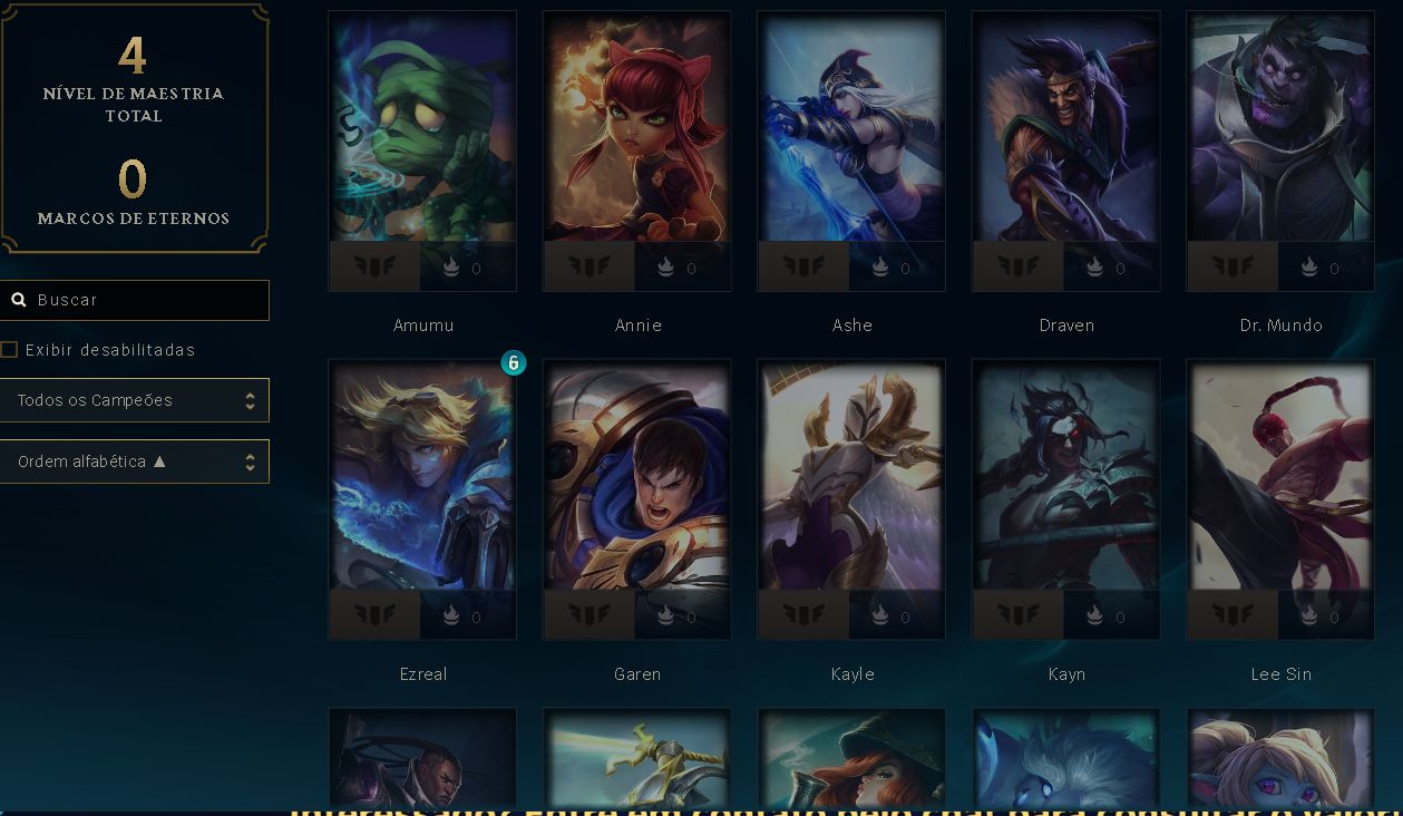 Conta lv 20 League Of Legends Upada a mão