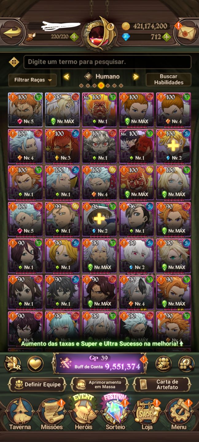 7DS GRAND CROSS, CONTA MAIS DE 9M BOX, EMD GAME