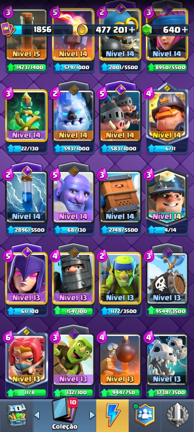 Acc Clash Royale bem upada