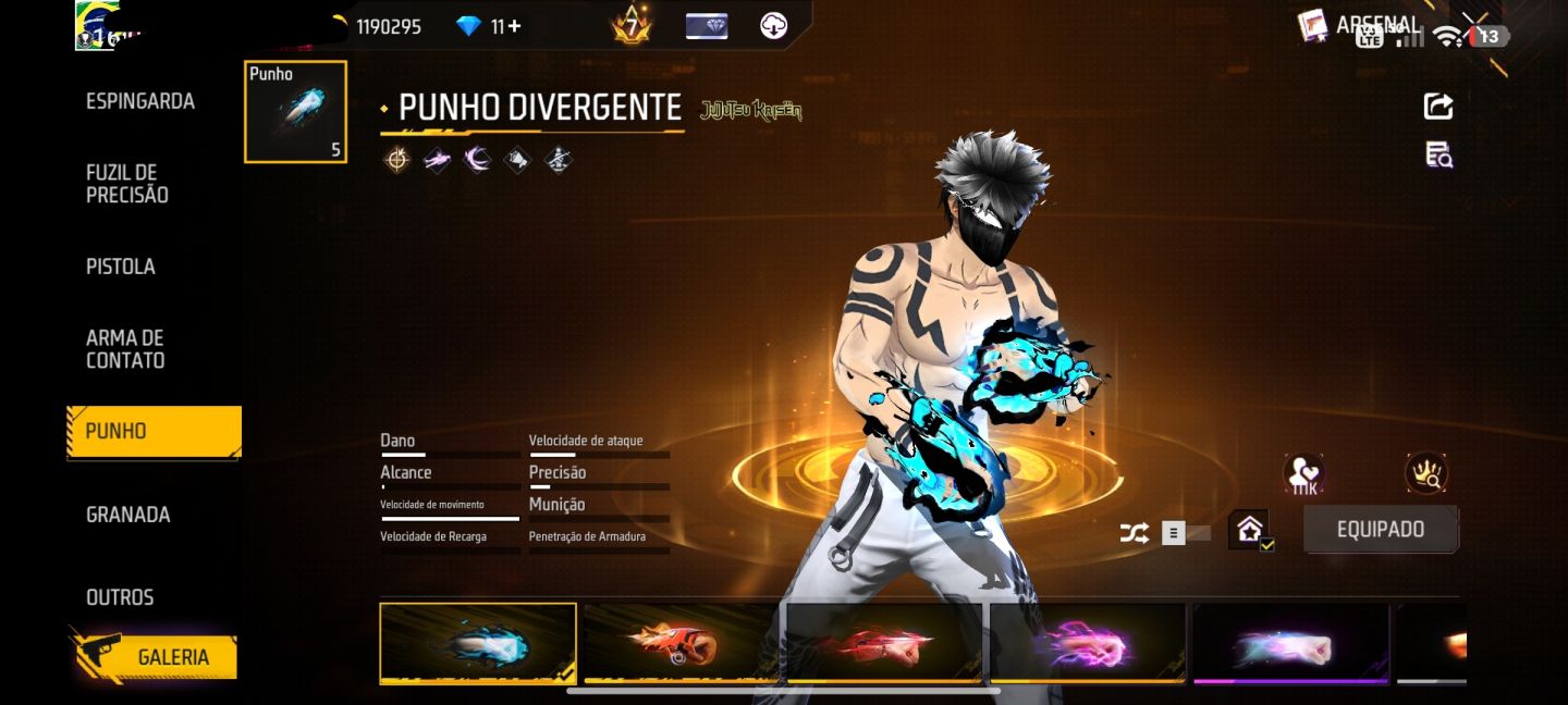 Conta de Free fire gemado com vários passes boayah