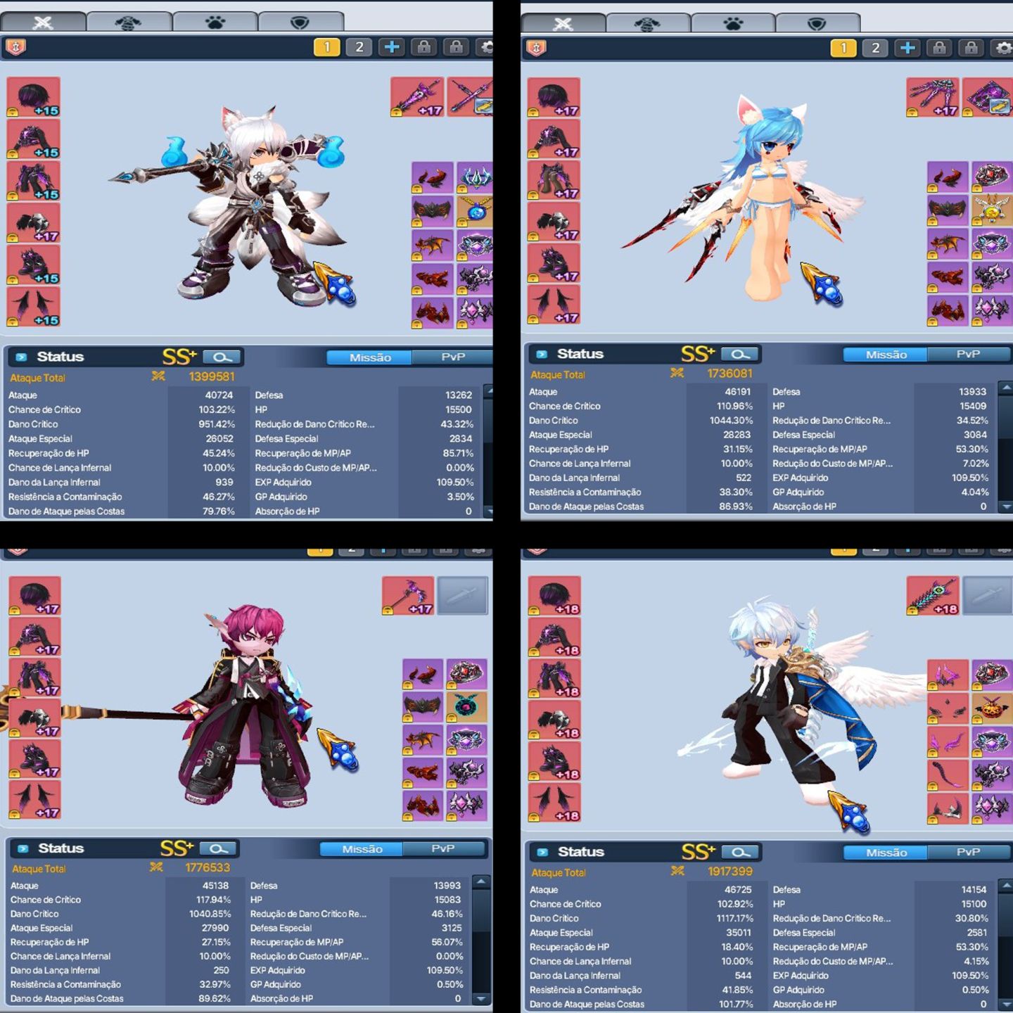 Conta EndGame GrandChase Classic C-Lvl 853 | 25 Chars Full 1.5KK+
