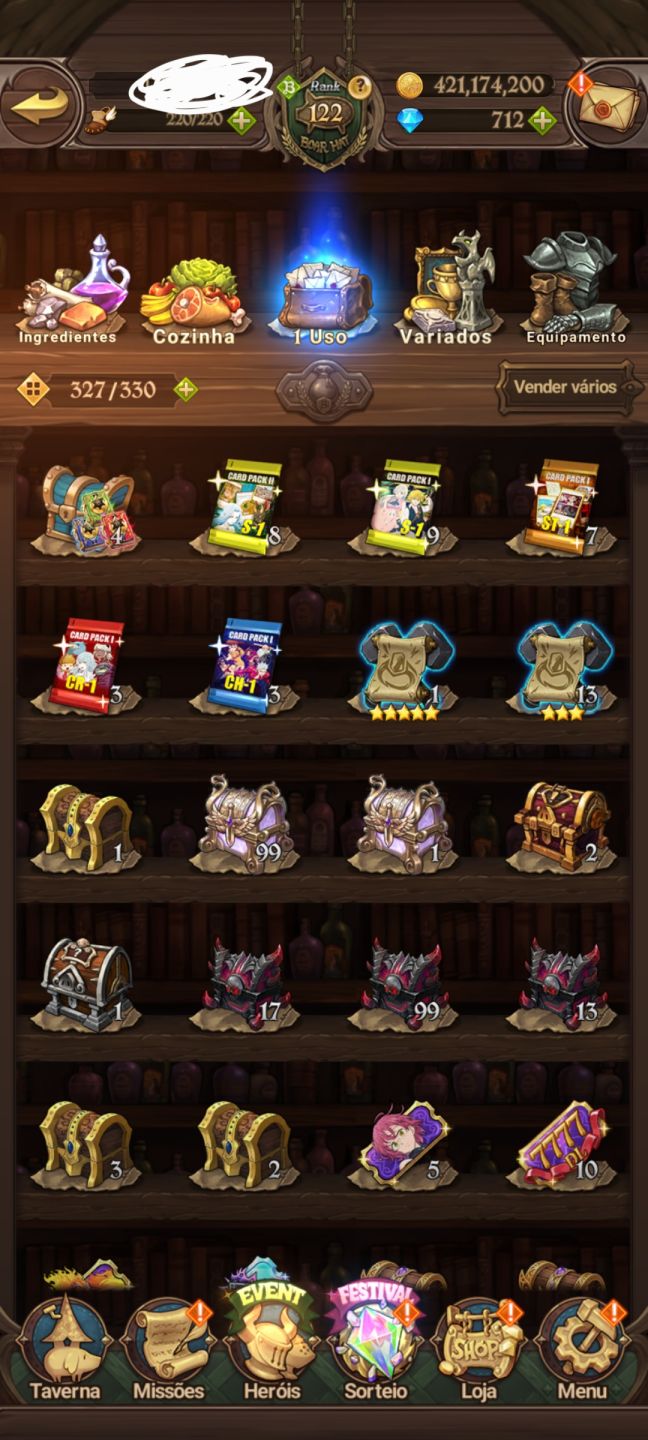 7DS GRAND CROSS, CONTA MAIS DE 9M BOX, EMD GAME