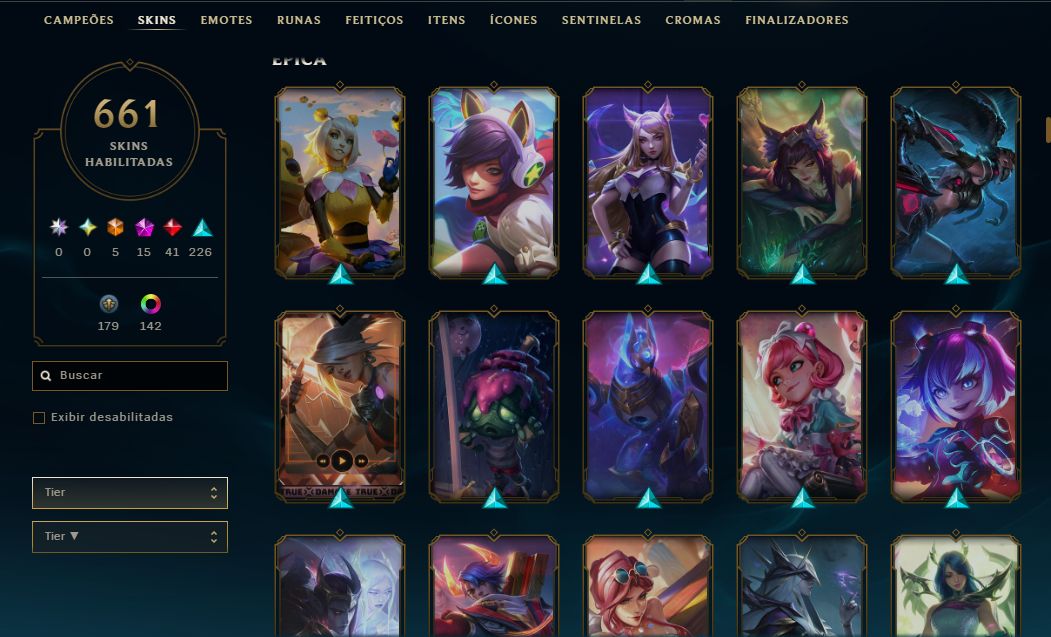 CONTA LOL | 661 SKINS | SEASON 2012