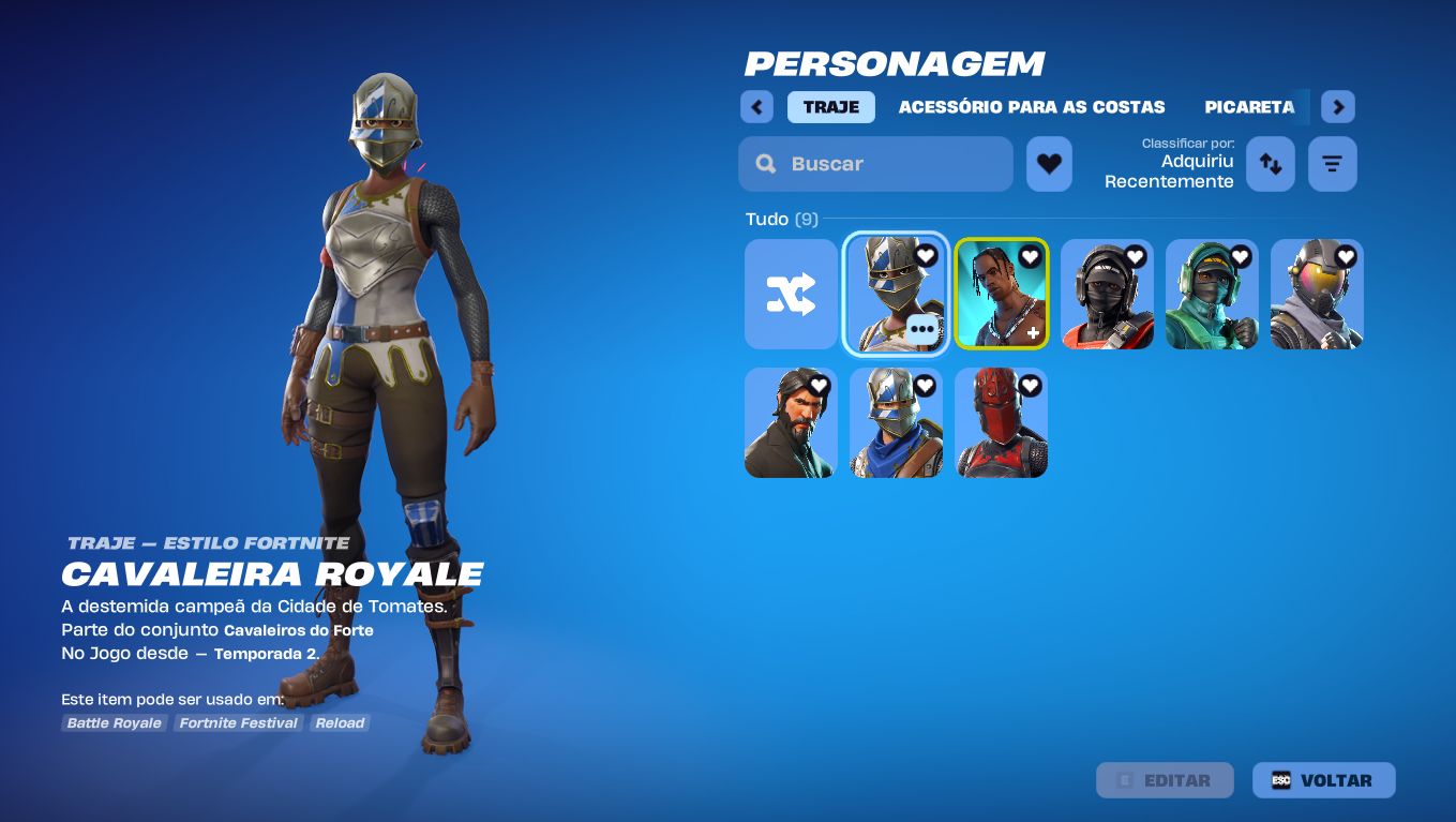 Conta Fortnite 226 SKINS-Travis Scott+Cavaleiros Season 2+SALVE O MUNDO FUNDADOR