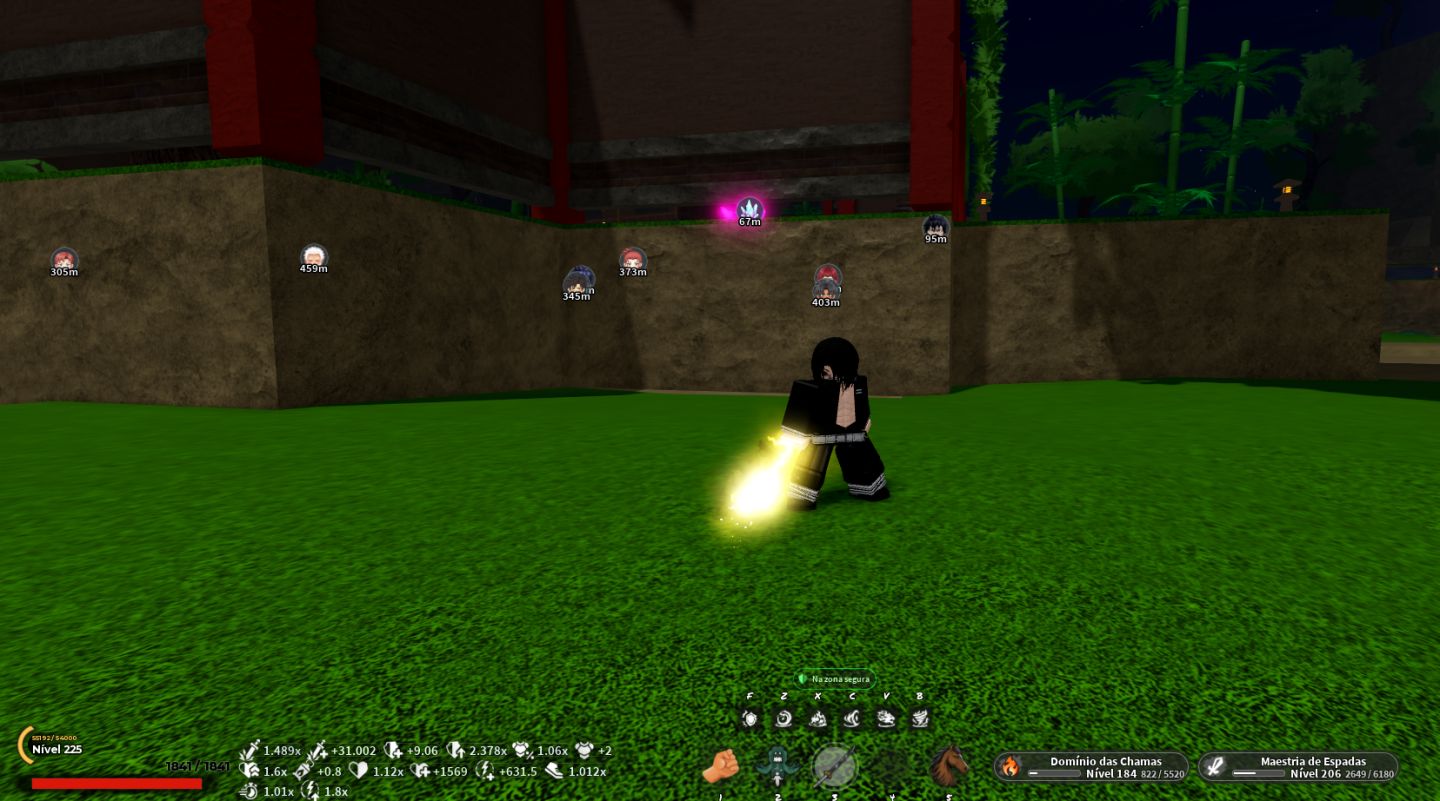 Conta Slayers 2 Rengoku, Level 225 (Max), Katana Nightfall T3 +8, Flame,