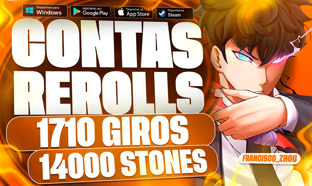 CONTAS REROLL SOLO LEVELING: ARISE | MAIS DE 100k NÚCLEOS + 3000 Giros!!