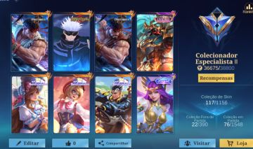 CONTA MOBILE LEGENDS 406 DIMAS SANRIO STREET FIGHTER E JUJUTSU [negócio preço]