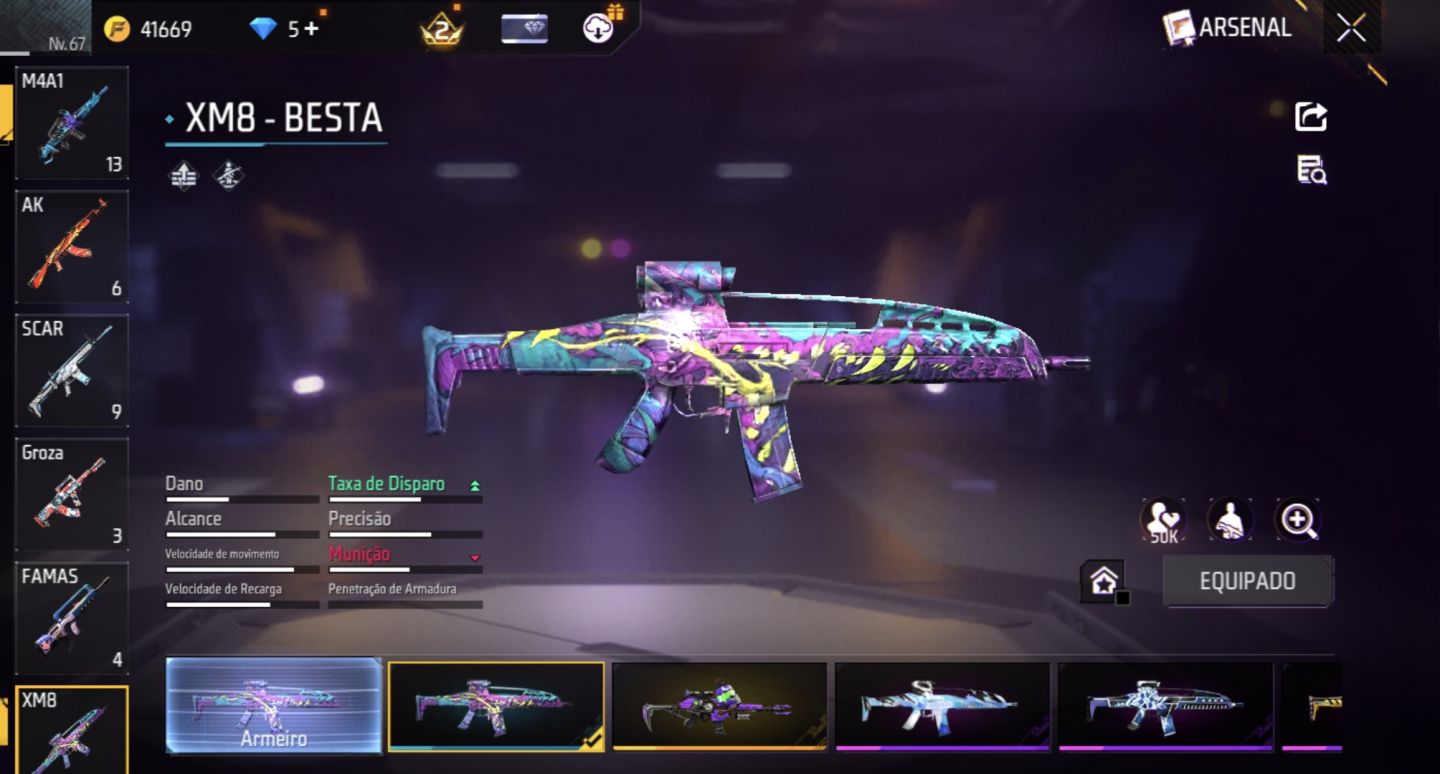 Conta de free fire com angelical bandeirao top criminal ump e xm8 att perm