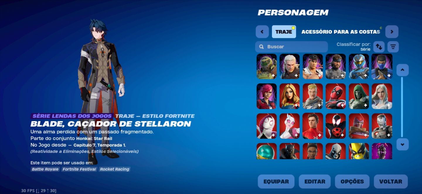 CONTA DE FORTNITE COM 189 SKINS pacote de apenas um show MTS PASSES E Parcerias