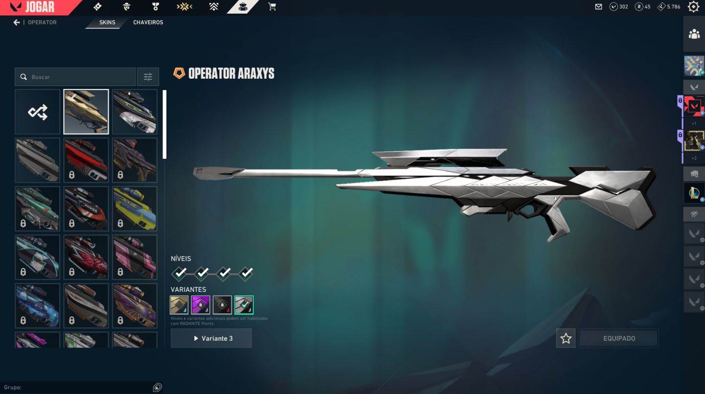 Conta c/ Vandal Saqueadora / Phantom Brinquedo / OP Araxys / Faca / Rank Gold