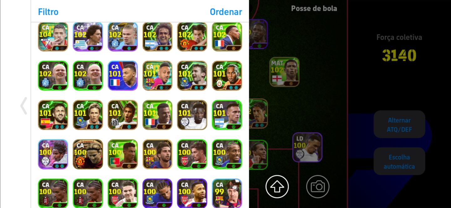 CONTA DE EFOOTBALL MOBILE COM NEYMAR E MESSI DO PACK, AGÜERO E TÉCNICO CRUYFF!!!