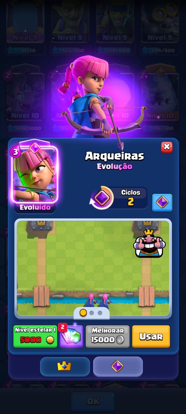 Conta Clash royale 8K de troféus, boa para pessoas em um nível medio