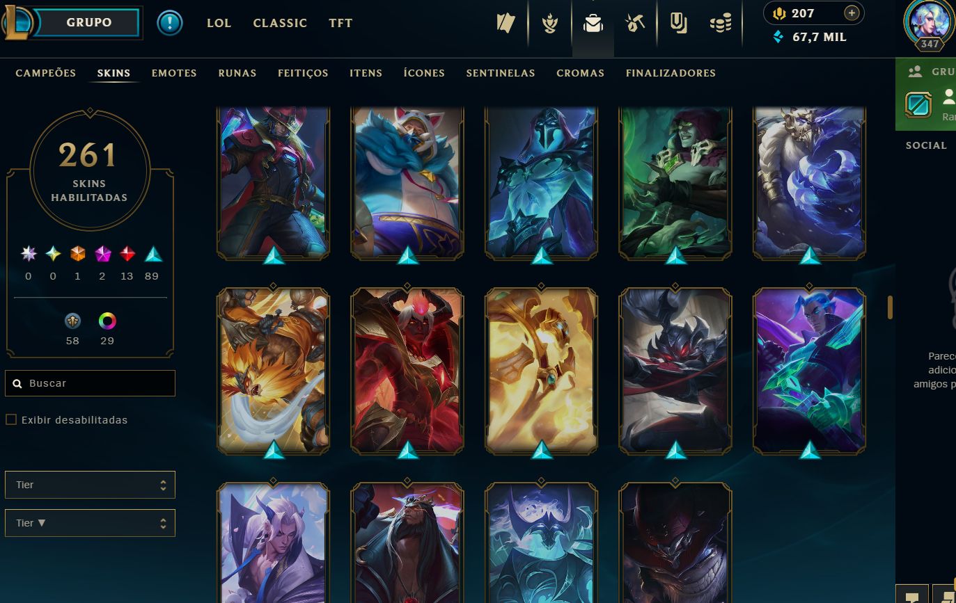 [ENTREGA AUTOMÁTICA] CONTA LOL LEVEL 347 UNRANKED (PRONTA RANKED) - FULL ACESSO!