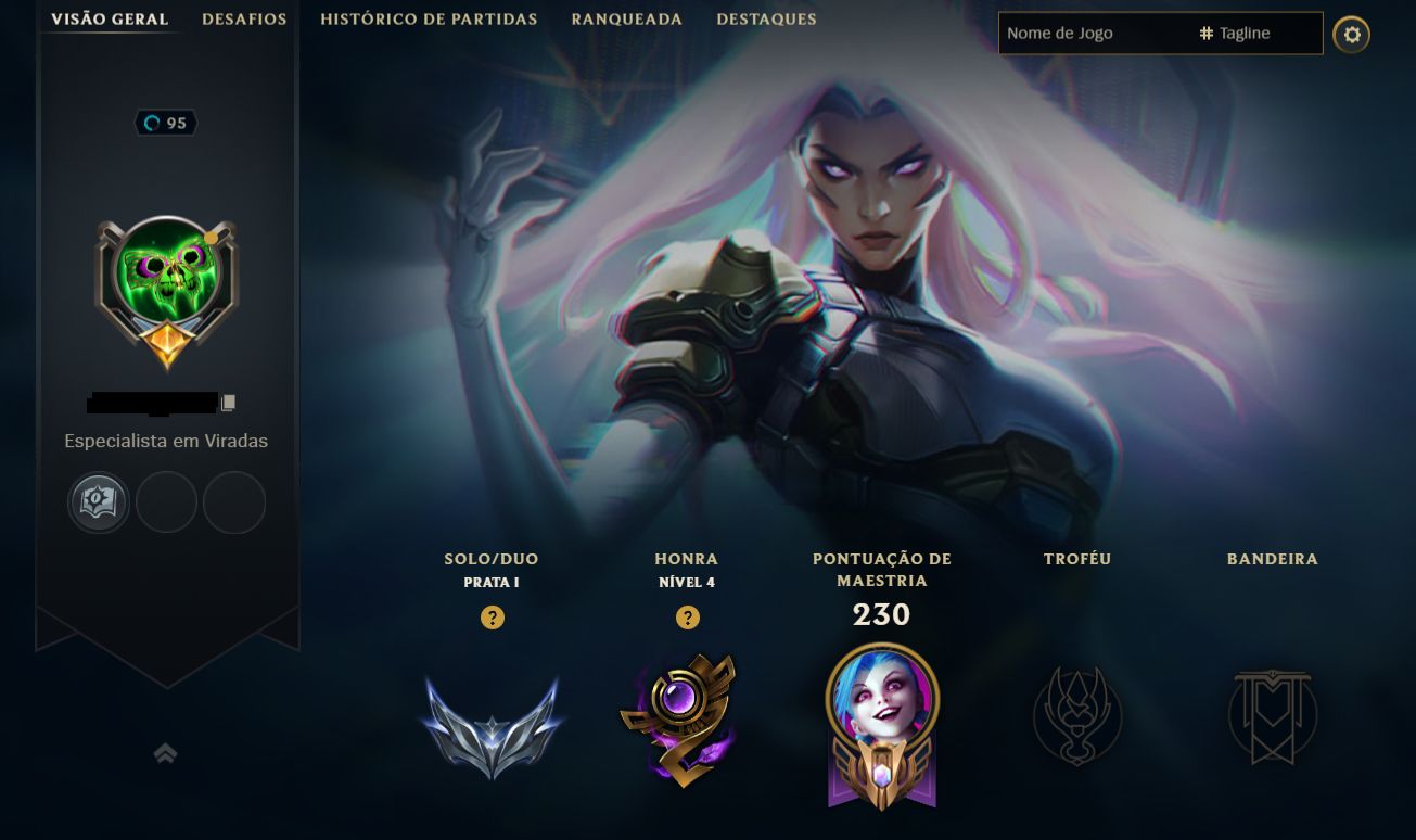 Nivel 95, Prata I, 70 skins