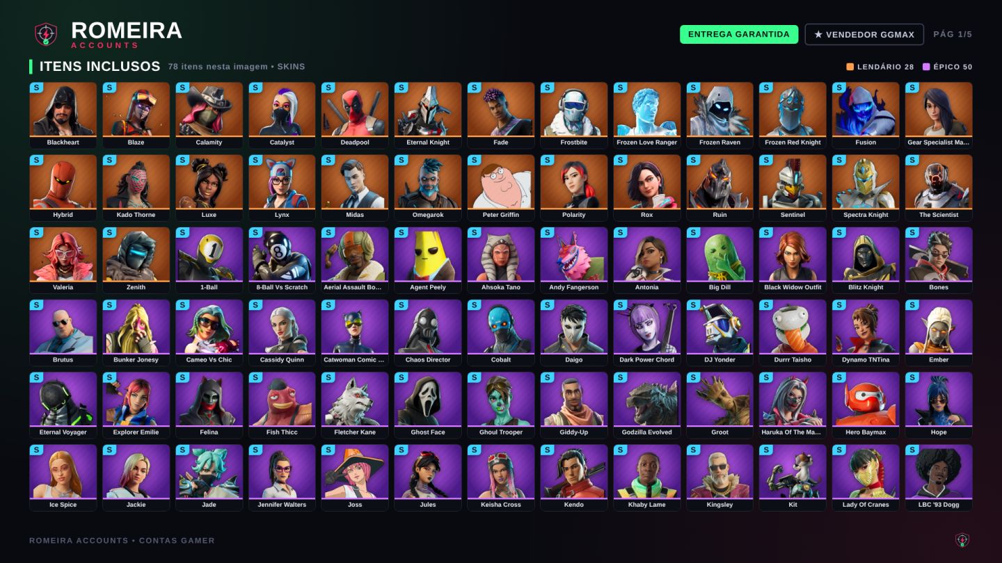 Conta Fortnite 174 Skins Full Acesso