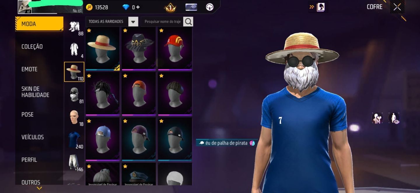 CONTA DE FREE FIRE - LEVEL 61 | PRIME 3