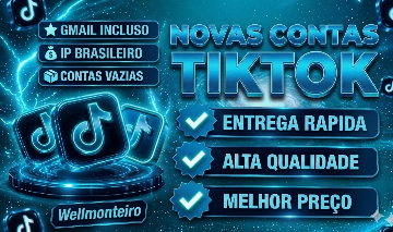 CONTA TIKTOK NOVA E VAZIA C/ IP BRASILEIRO - ENTREGA RÁPIDA