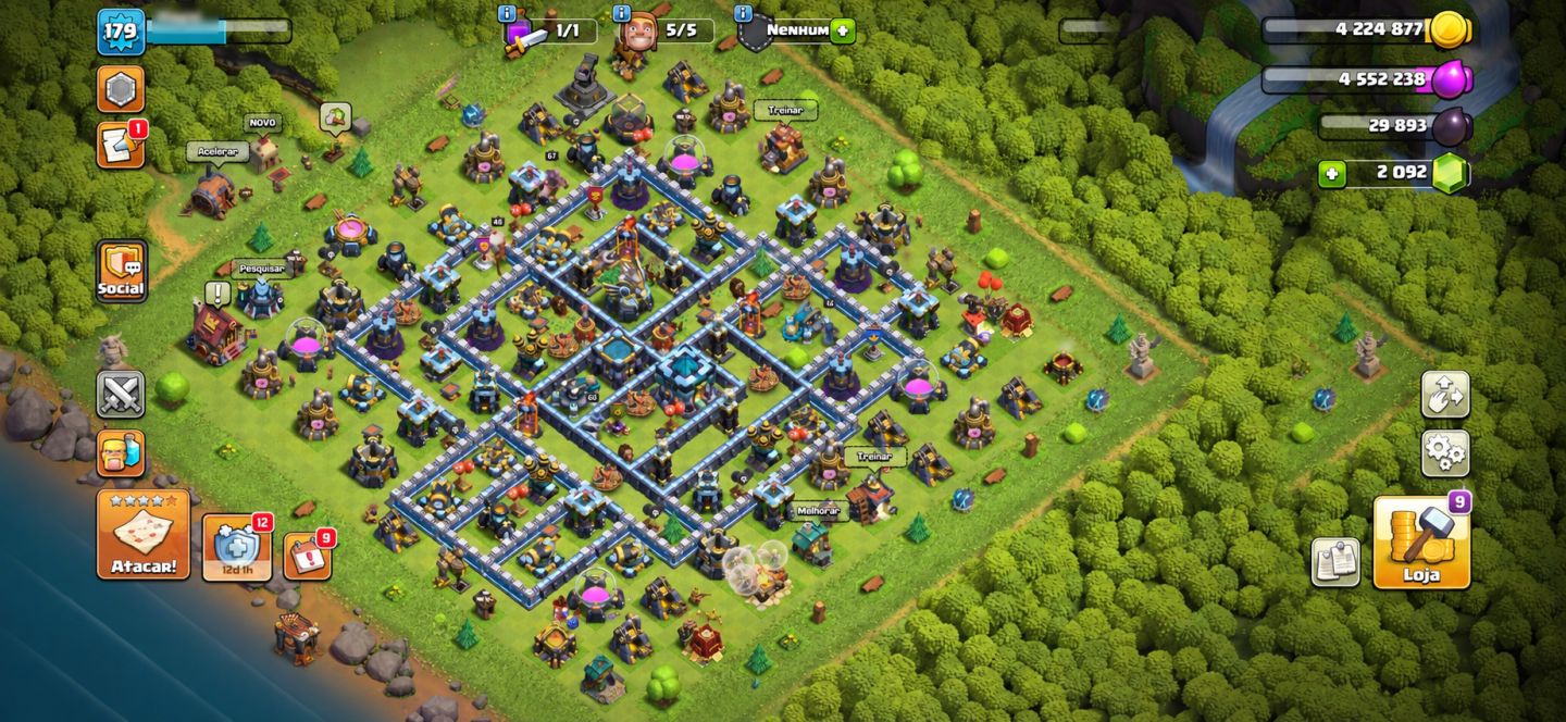 CONTA CLASH OF CLANS + CLASH ROYALE | HERÓIS ALTO NÍVEL + CARTAS 15/16