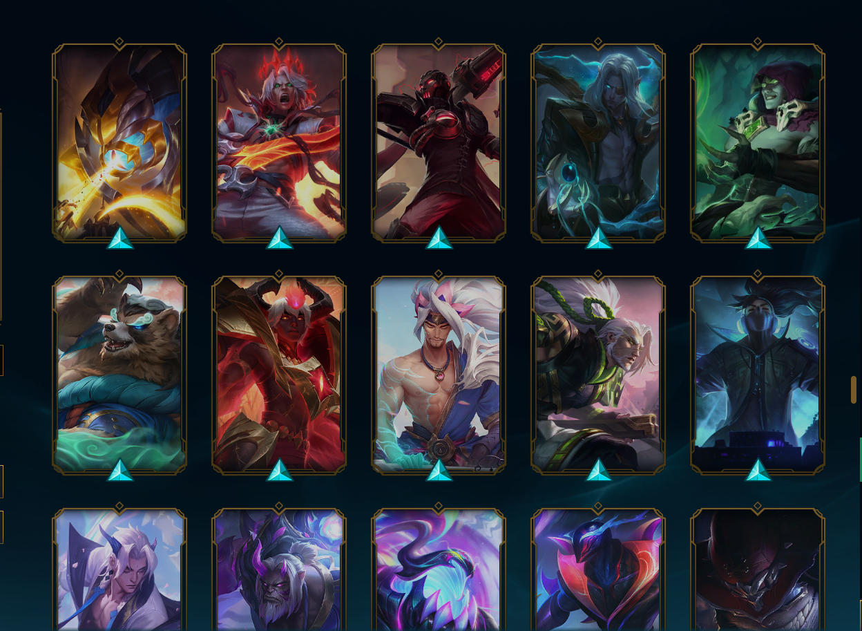 Conta do lol com 2 skins miticas e outras 294