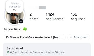 CONTA FEMININA REAL COM MAIS DE 1K DE SEGUIDORES