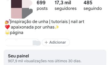 Perfil com 17,3 mil seguidores reais no nicho de unhas