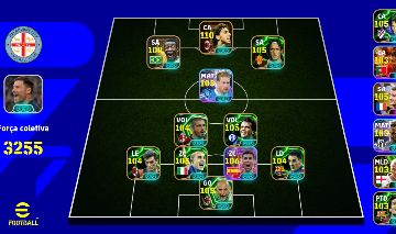 Conta Efootball 3255 de força máxima, Pelé, Ibrahimovic, Maldini, Totti e mais..