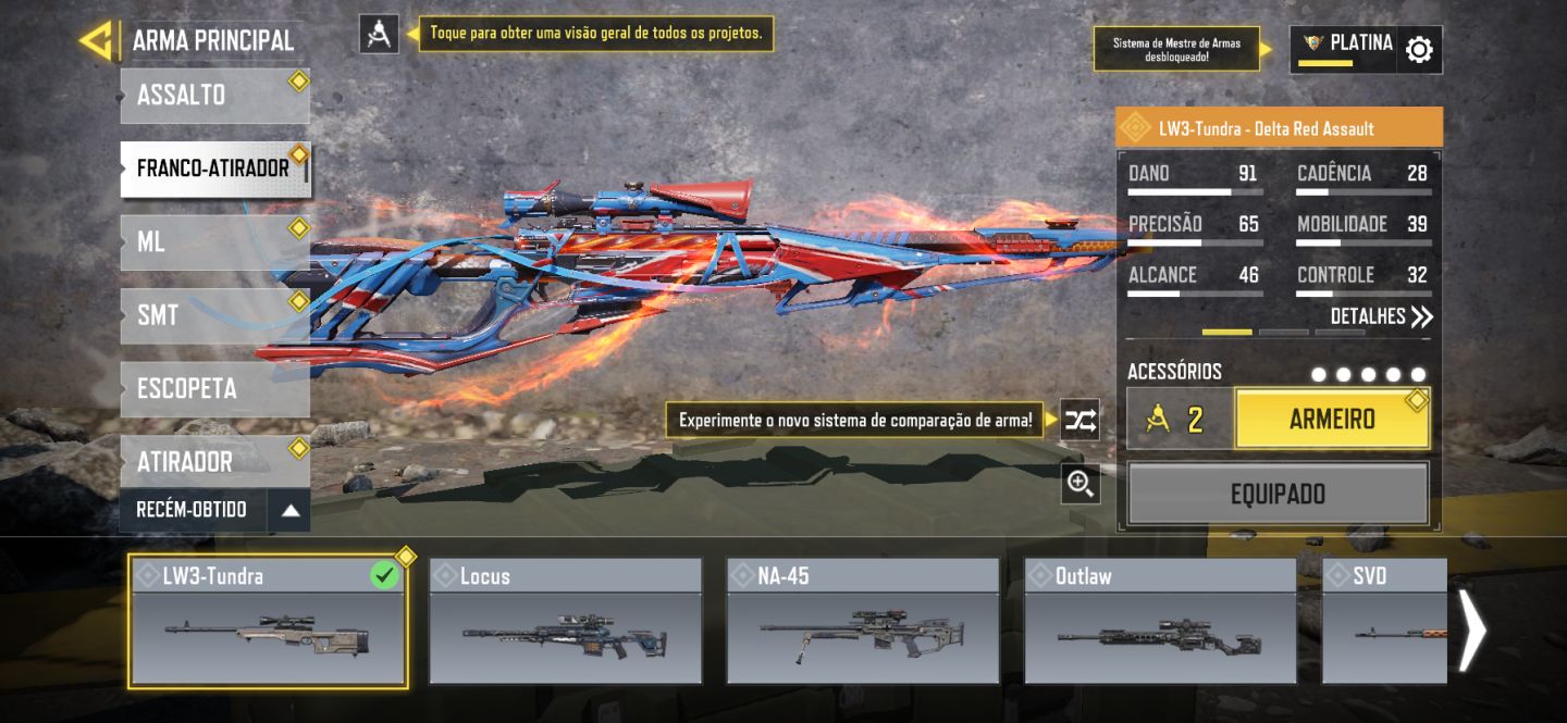 Conta Cod Mobile - LW3 Tundra Delta Red Assault - Lendária
