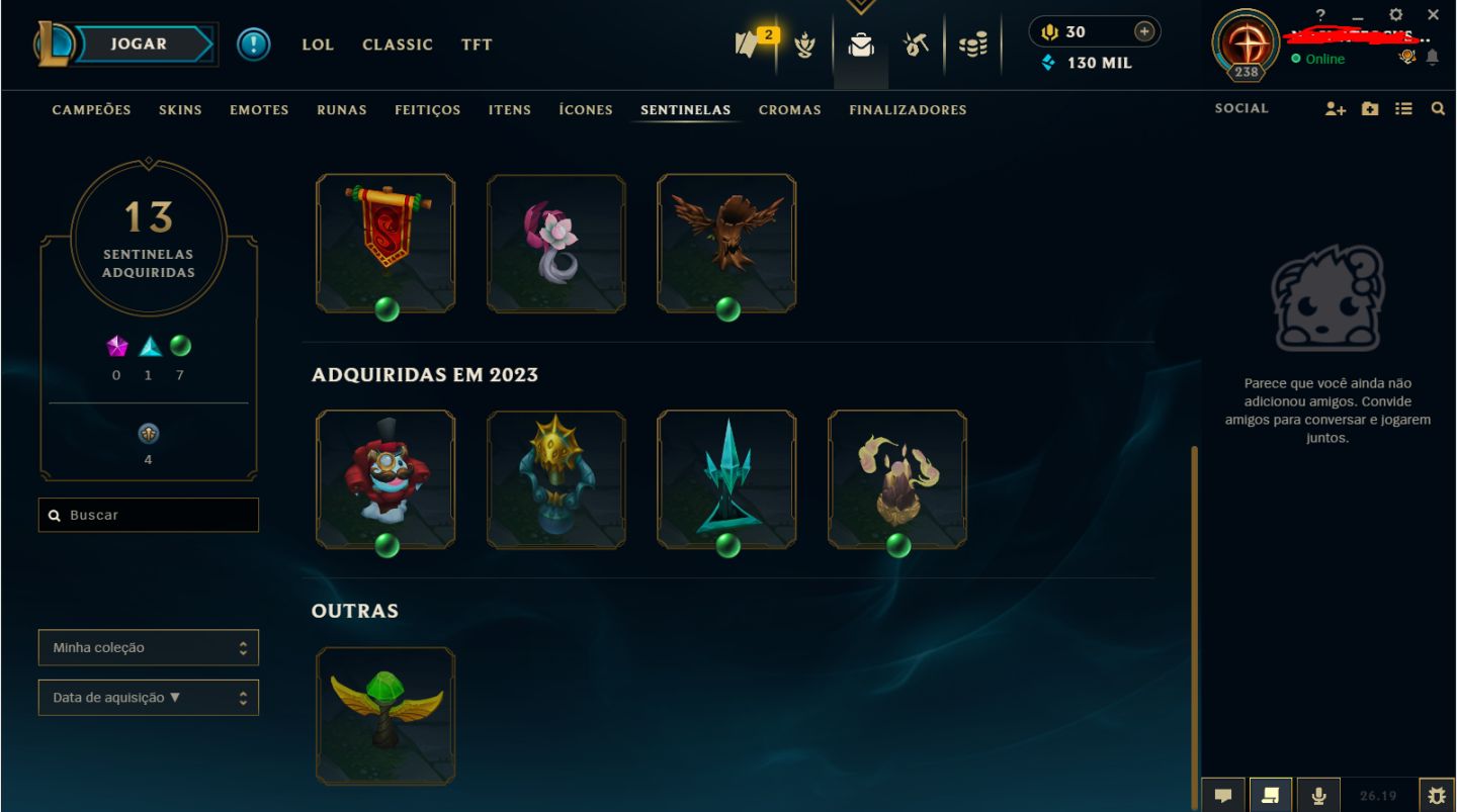CONTA DIAMANTE // DIVERSAS SKINS // LEVEL 239 (MAIN ACCOUNT)